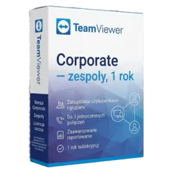TeamViewer Corporate — zespoły, 1 rok – klucz licencyjny z fakturą VAT 23%