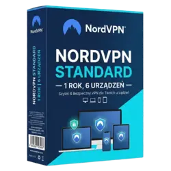 NordVPN Standard — 1 rok, 6 urządzeń – klucz licencyjny z fakturą VAT 23%