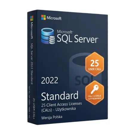 Microsoft SQL Server 2022 Standard 25 CAL Użytkownika