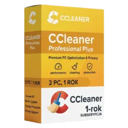 CCleaner Professional Plus — 3 PC, 1 rok – legalna licencja, gwarancja autentyczności