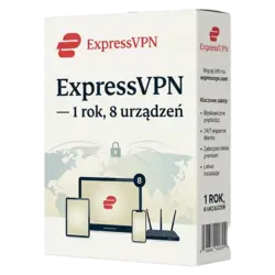 ExpressVPN — 1 rok, 8 urządzeń – klucz licencyjny z fakturą VAT 23%