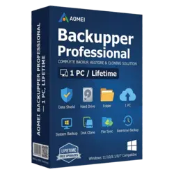 AOMEI Backupper Professional — 1 PC, Lifetime – klucz licencyjny z fakturą VAT 23%