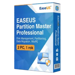 EaseUS Partition Master Professional — 2 PC, 1 rok – klucz licencyjny z fakturą VAT 23%