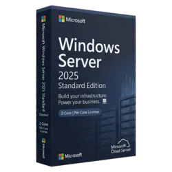 Microsoft Windows Server 2025 Standard (2 Core) – klucz licencyjny z fakturą VAT 23%