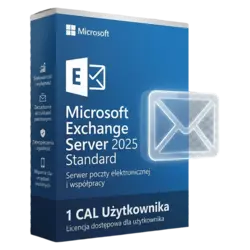 Microsoft Exchange Server 2025 Standard — 1 CAL Użytkownika – natychmiastowa dostawa email, wsparcie w jęz. polskim