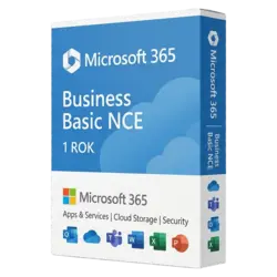 Microsoft 365 Business Basic NCE 1 rok – klucz licencyjny z fakturą VAT 23%