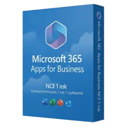 Microsoft 365 Apps for Business NCE 1 rok – klucz licencyjny z fakturą VAT 23%