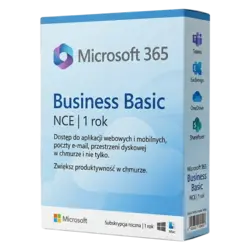Microsoft 365 Business Basic NCE 1 rok – legalna licencja, gwarancja autentyczności