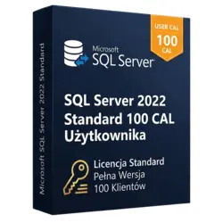 Microsoft SQL Server 2022 Standard 100 CAL Użytkownika – klucz licencyjny z fakturą VAT 23%