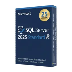 Microsoft SQL Server 2025 Standard 25 CAL Użytkownika – klucz licencyjny z fakturą VAT 23%