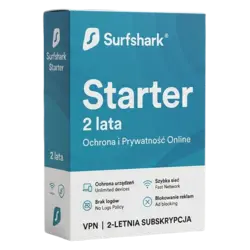 Surfshark Starter — 2 lata – legalna licencja, gwarancja autentyczności