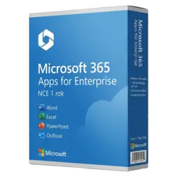 Microsoft 365 Apps for Enterprise NCE 1 rok – klucz licencyjny z fakturą VAT 23%
