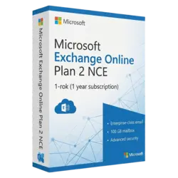 Microsoft Exchange Online Plan 2 NCE 1 rok – klucz licencyjny z fakturą VAT 23%