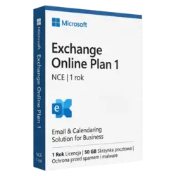 Microsoft Exchange Online Plan 1 NCE 1 rok – klucz licencyjny z fakturą VAT 23%