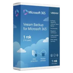 Veeam Backup for Microsoft 365 1 rok (10 user) – klucz licencyjny z fakturą VAT 23%
