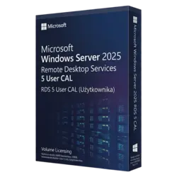 Microsoft Windows Server 2025 RDS 5 CAL Użytkownika – klucz licencyjny z fakturą VAT 23%