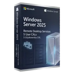 Microsoft Windows Server 2025 RDS 5 CAL Użytkownika – natychmiastowa dostawa email, wsparcie w jęz. polskim