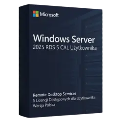 Microsoft Windows Server 2025 RDS 5 CAL Użytkownika – legalna licencja, gwarancja autentyczności