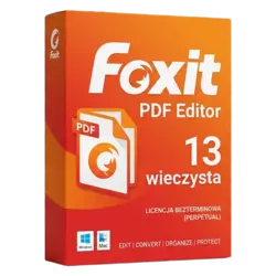 Foxit PDF Editor 13 wieczysta – legalna licencja, gwarancja autentyczności