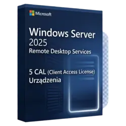 Microsoft Windows Server 2025 RDS 5 CAL Urządzenia – natychmiastowa dostawa email, wsparcie w jęz. polskim