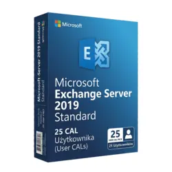 Microsoft Exchange Server 2019 Standard 25 CAL Użytkownika – klucz licencyjny z fakturą VAT 23%