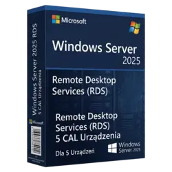 Microsoft Windows Server 2025 RDS 5 CAL Urządzenia – klucz licencyjny z fakturą VAT 23%