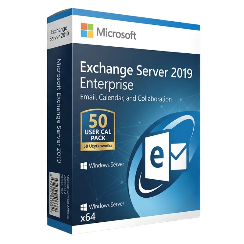 Microsoft Exchange Server 2019 Enterprise 50 CAL Użytkownika – oryginalny klucz aktywacyjny | KluczeSoft.pl