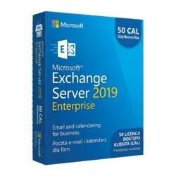Microsoft Exchange Server 2019 Enterprise 50 CAL Użytkownika – klucz licencyjny z fakturą VAT 23%
