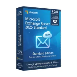 Microsoft Exchange Server 2025 Standard 5 CAL Użytkownika – klucz licencyjny z fakturą VAT 23%