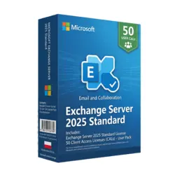 Microsoft Exchange Server 2025 Standard 50 CAL Użytkownika – klucz licencyjny z fakturą VAT 23%