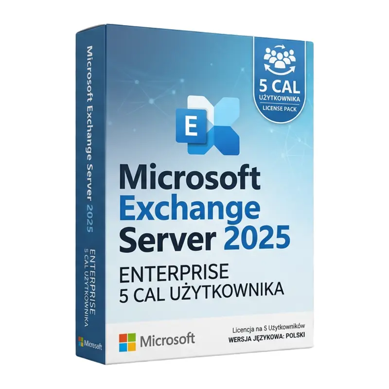 Microsoft Exchange Server 2025 Enterprise 5 CAL Użytkownika – oryginalny klucz aktywacyjny | KluczeSoft.pl