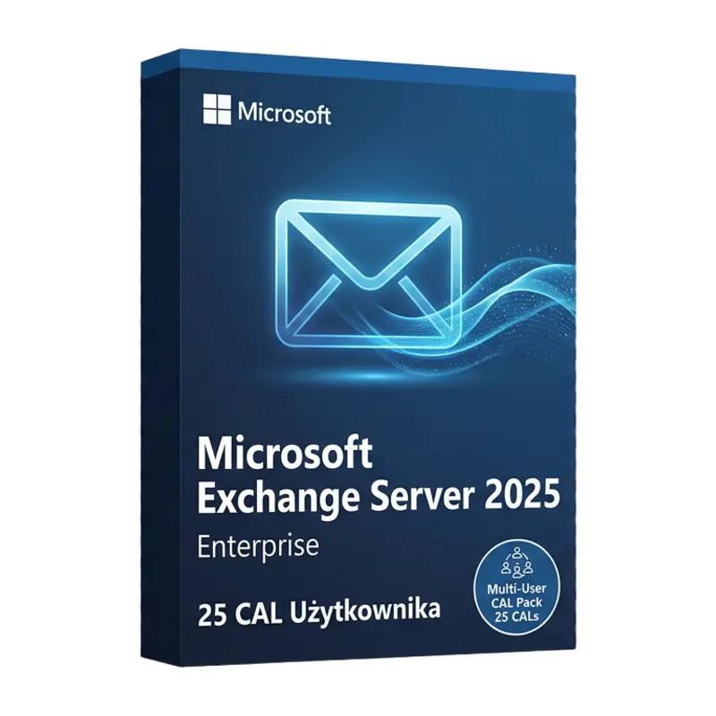 Microsoft Exchange Server 2025 Enterprise 25 CAL Użytkownika – oryginalny klucz aktywacyjny | KluczeSoft.pl