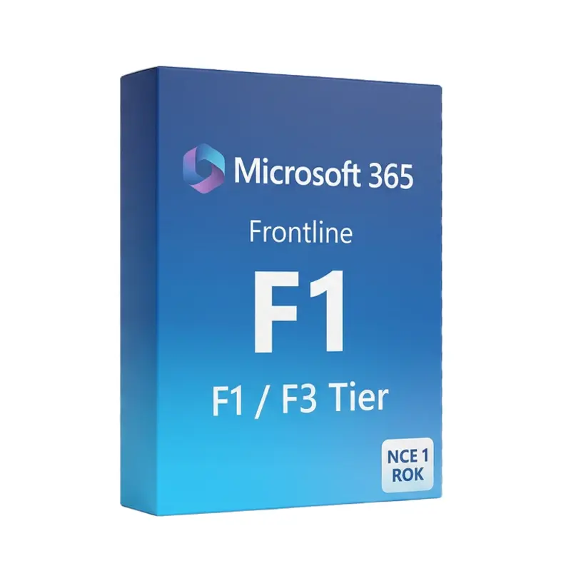 Microsoft 365 F1 NCE 1 rok – oryginalny klucz aktywacyjny | KluczeSoft.pl