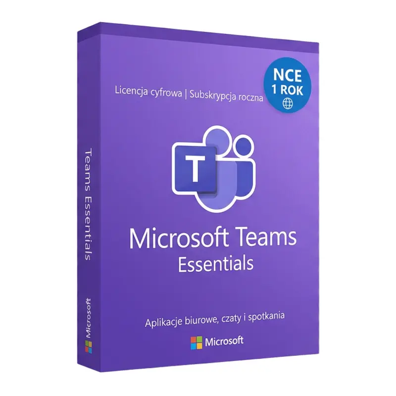 Microsoft Teams Essentials NCE 1 rok – oryginalny klucz aktywacyjny | KluczeSoft.pl