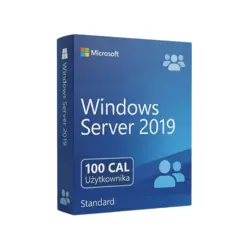 Microsoft Windows Server 2019 Standard 100 CAL Użytkownika – natychmiastowa dostawa email, wsparcie w jęz. polskim