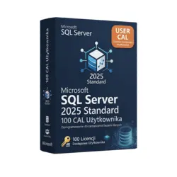 Microsoft SQL Server 2025 Standard 100 CAL Użytkownika – natychmiastowa dostawa email, wsparcie w jęz. polskim