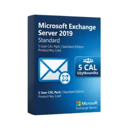 Microsoft Exchange Server 2019 Standard 5 CAL Użytkownika – natychmiastowa dostawa email, wsparcie w jęz. polskim