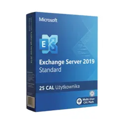 Microsoft Exchange Server 2019 Standard 25 CAL Użytkownika – natychmiastowa dostawa email, wsparcie w jęz. polskim