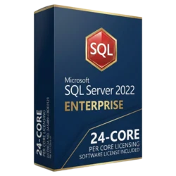SQL Server 2022 Enterprise 24-Core — pudełko produktowe widok boczny 24-CORE