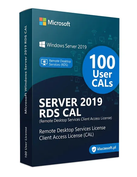 Microsoft Windows Server 2019 RDS 100 CAL Użytkownika klucz