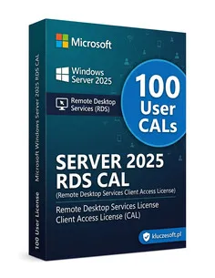 Microsoft Windows Server 2025 RDS 100 CAL Użytkownika klucz