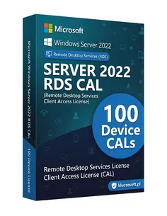 Microsoft Windows Server 2022 RDS 100 CAL Urządzenia klucz