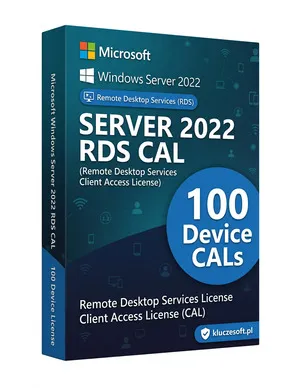 Microsoft Windows Server 2022 RDS 100 CAL Urządzenia klucz licencyjny