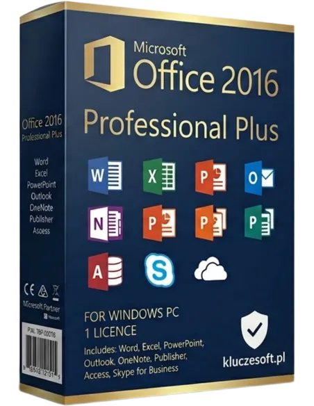 Microsoft Office 2016 Professional Plus – legalna licencja, gwarancja autentyczności