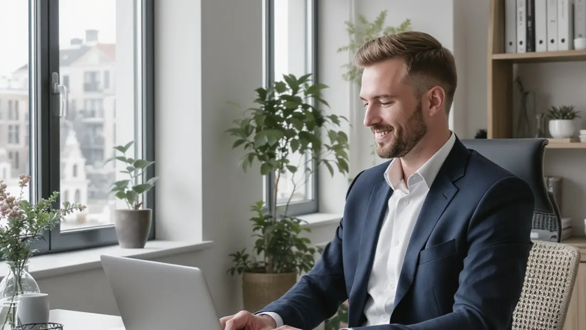 Workspace dla biura nieruchomości z legalnymi licencjami Microsoft Office i Windows