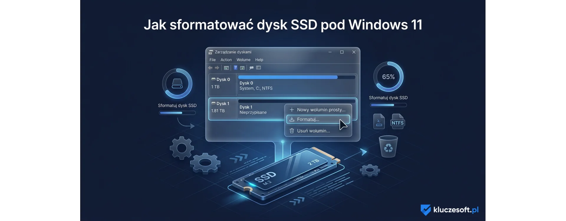 Jak sformatować dysk SSD pod Windows 11 — GPT, NTFS, optymalizacja