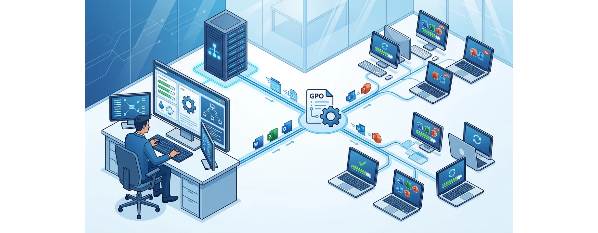 Office 2024 — wdrożenie firmowe przez GPO i narzędzie ODT