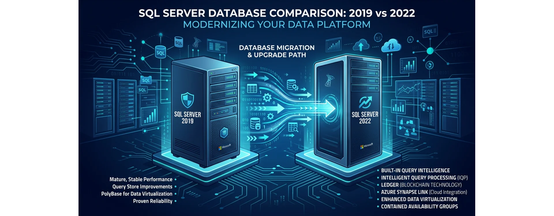 SQL Server 2019 vs 2022 — porównanie i przewodnik migracji