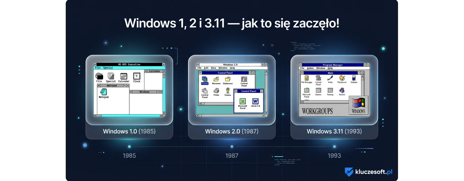 Windows 1, 2 i 3.11, czyli jak to wszystko się zaczęło!