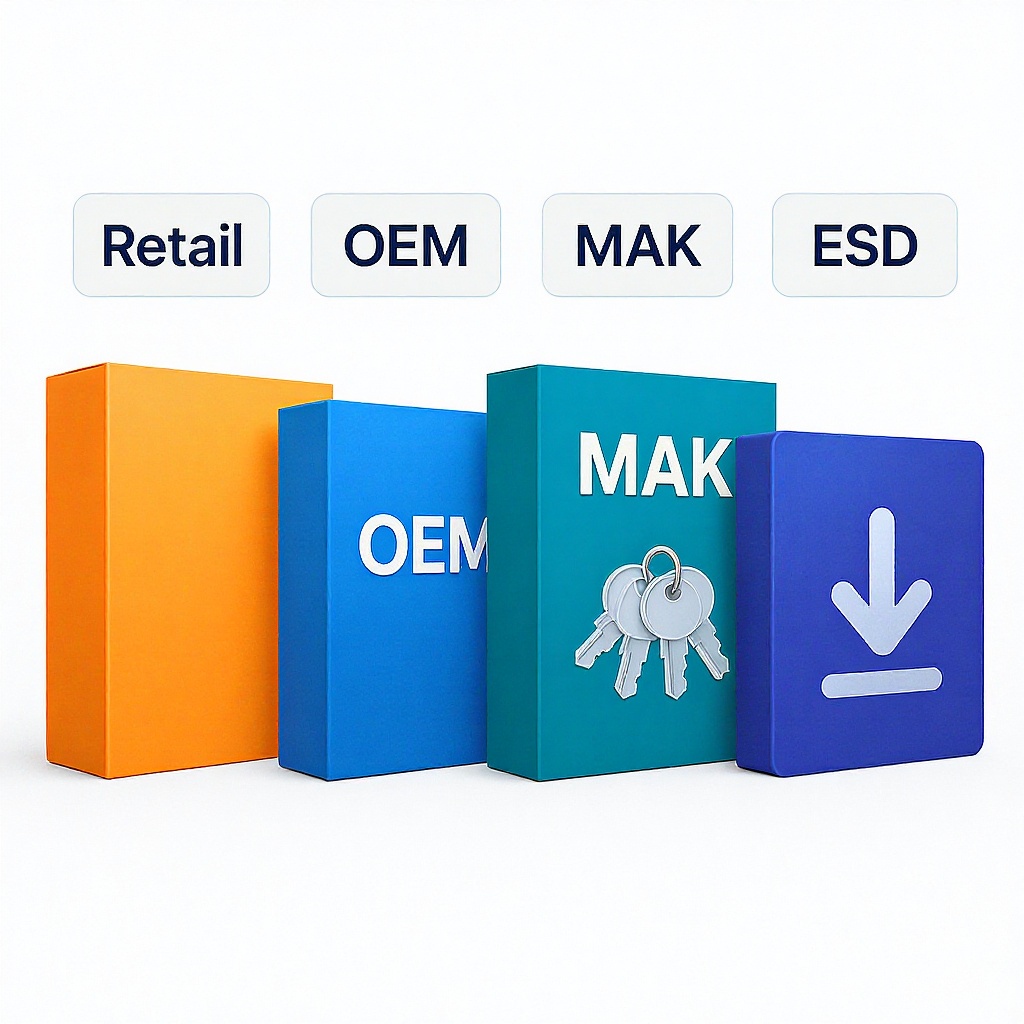 Klucz Office 2024 — Retail vs OEM vs MAK vs ESD (kompletny przewodnik)